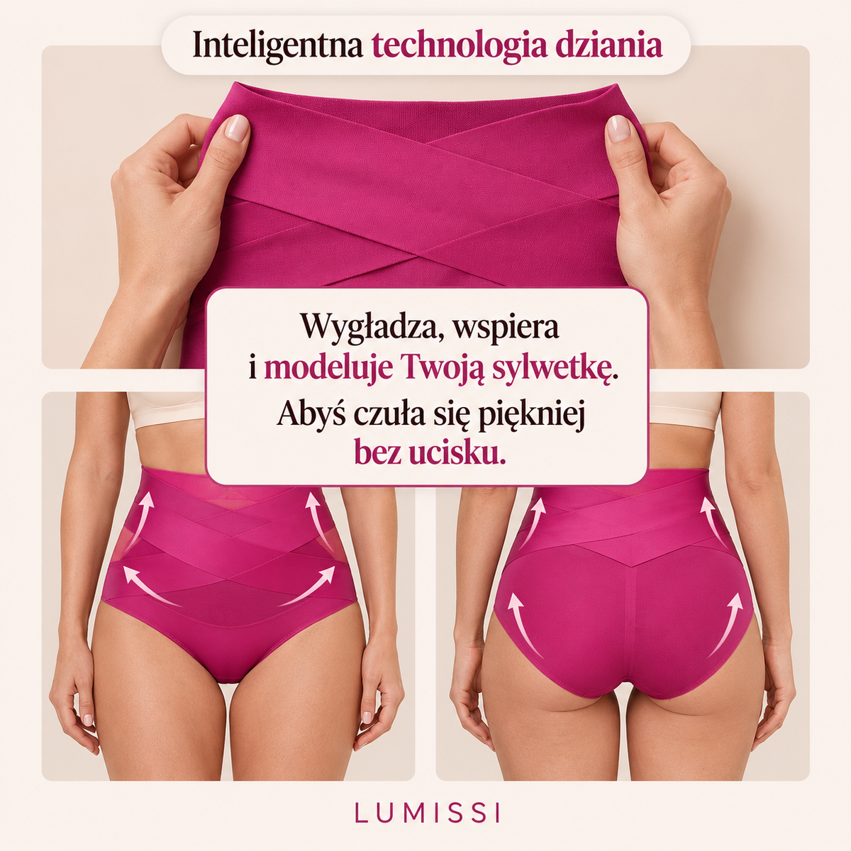 Lumissi - bezszwowe majtki modelujące