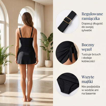 Lumissi™ - Sukienka kąpielowa z węzłem modelująca sylwetkę